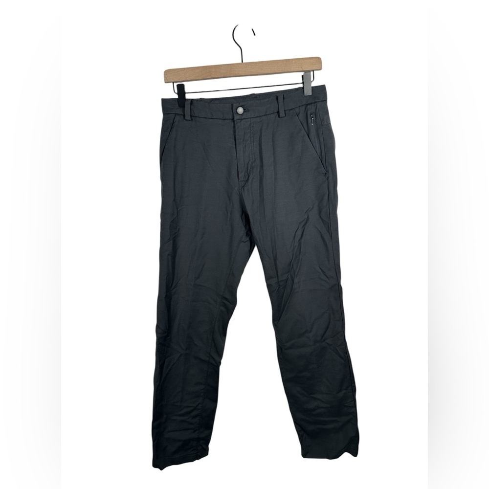 Lululemon Commission Pants Mens 30 Dark Gray Warpstreme Stretch Chino - Picture 2 of 10